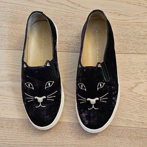 CHARLOTTE OLYMPIA KITTY SLIP ON SNEAKER